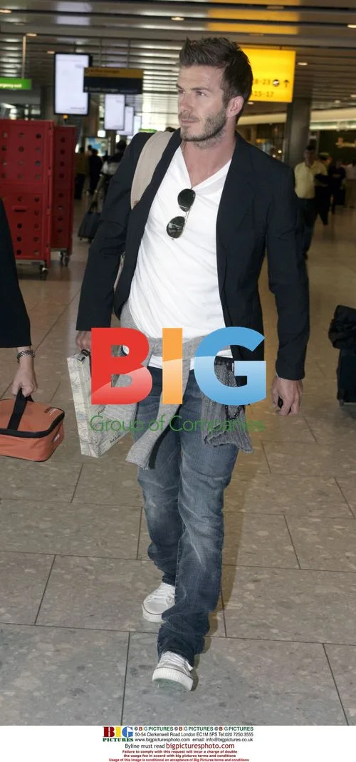 David Beckham Departs Heathrow Airport