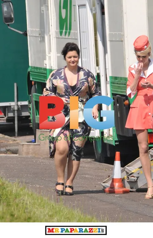 Ruth Jones as Hattie Jacques on Set