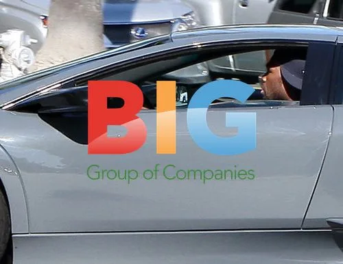50 Cent in Lamborghini in Beverly Hills
