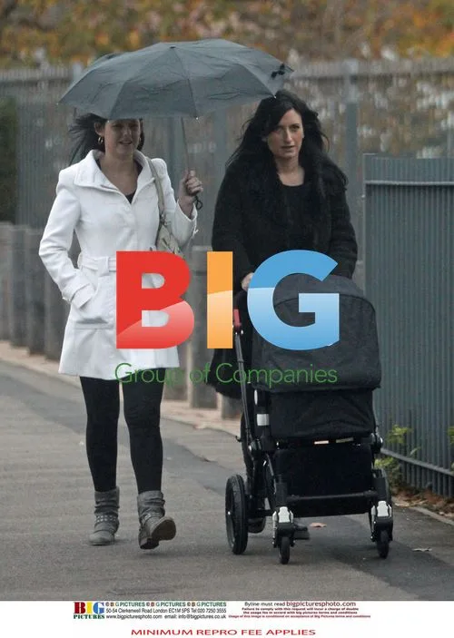 Nicola Coleman and baby out in London