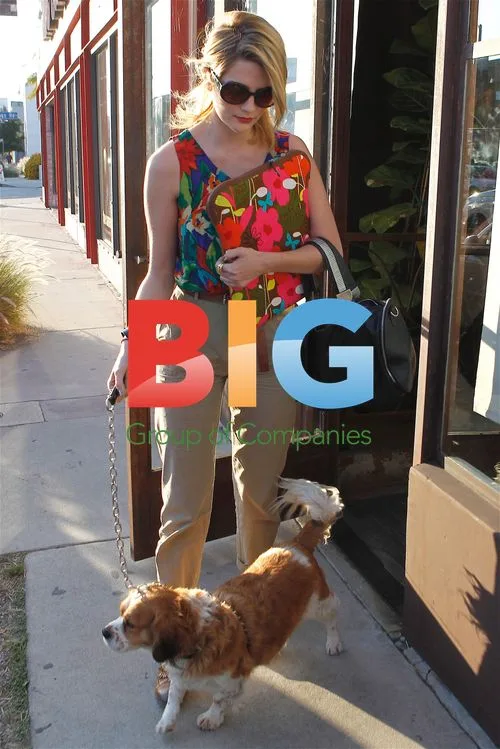 Mischa Barton Walks Dog in Beverly Hills