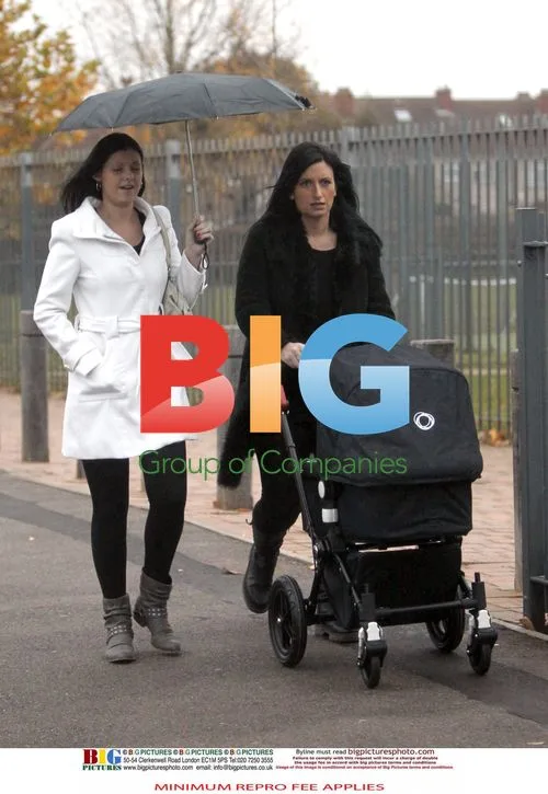 Nicola Coleman and baby out in London