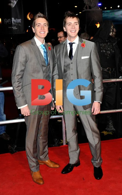 James Phelps and Oliver Phelps at Harry Potter Premiere