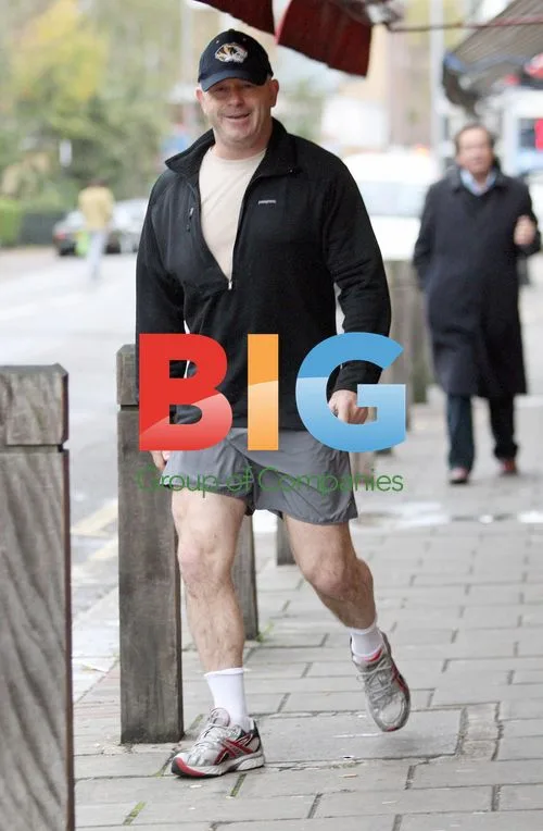 Ross Kemp Braves Cold in Shorts