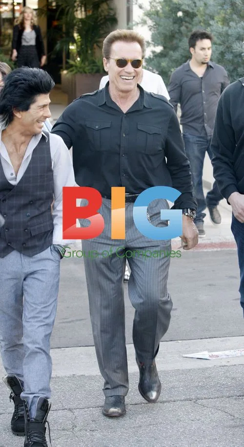Arnold Schwarzenegger at Giuseppe Franco's Salon