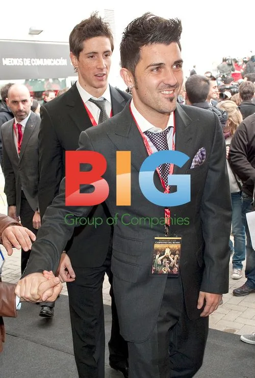 Fernando Torres and David Villa at Spain National Team Tribute