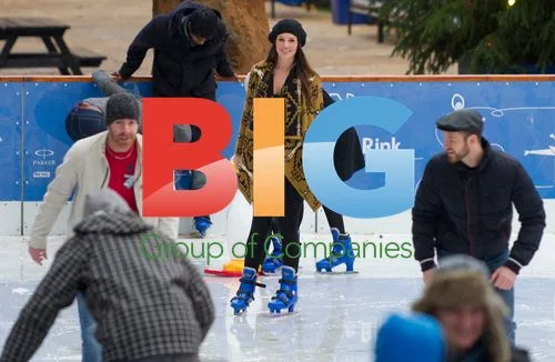 Danielle Lloyd and Jamie O'Hara Ice Skating with Child