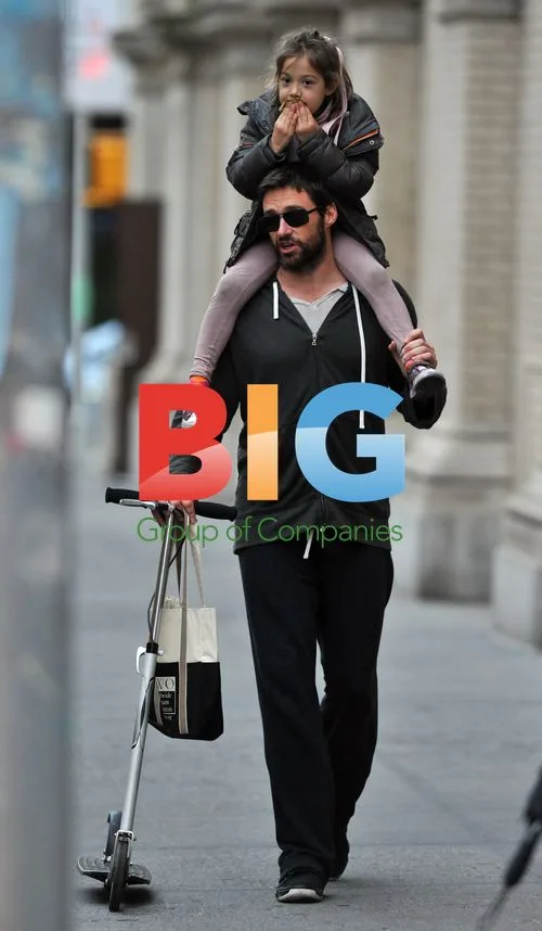 Hugh Jackman with daughter Ava at playground