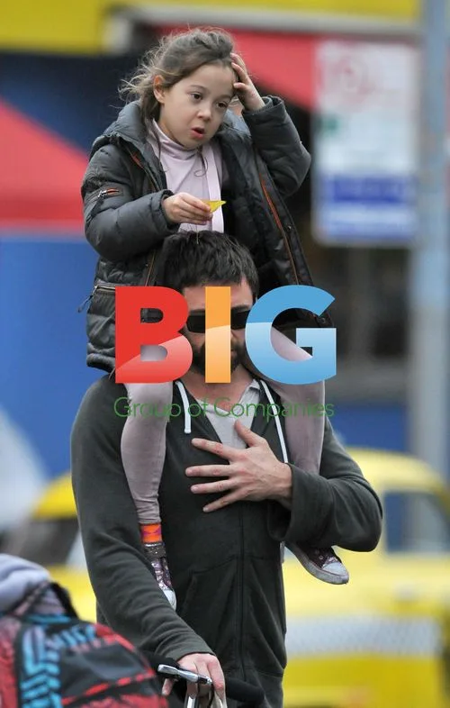 Hugh Jackman with daughter Ava at playground