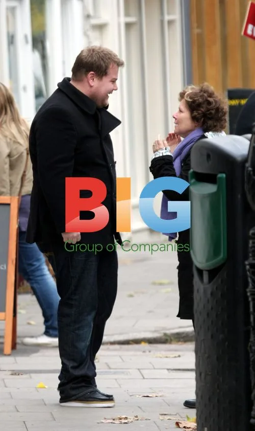 James Corden and Imelda Staunton in London