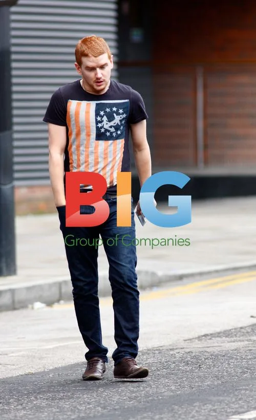 Mikey North arriving at Coronation Street