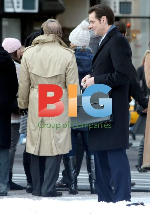 Jim Carrey filming 'Mr. Popper's Penguins'