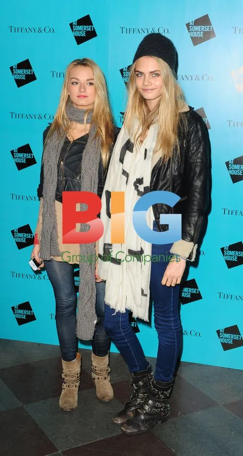 Sophia Kerrison and Cara Delevigne at Tiffany & Co. Skate Event