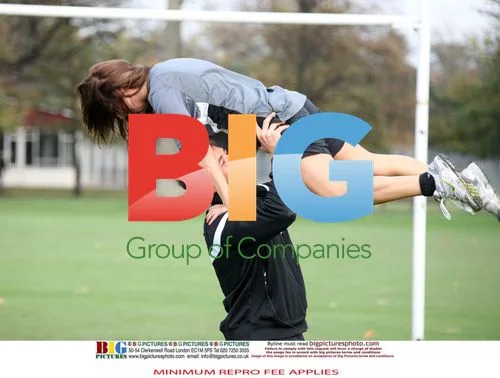 Gavin Henson and Katya Virshilas Practice Rugby Tackles