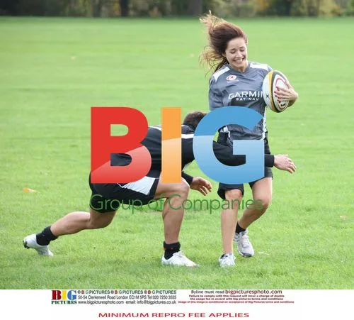 Gavin Henson and Katya Virshilas Rehearse Rugby Moves