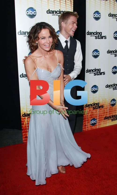 Derek Hough and Jennifer Grey attend 'DWTS' Premiere