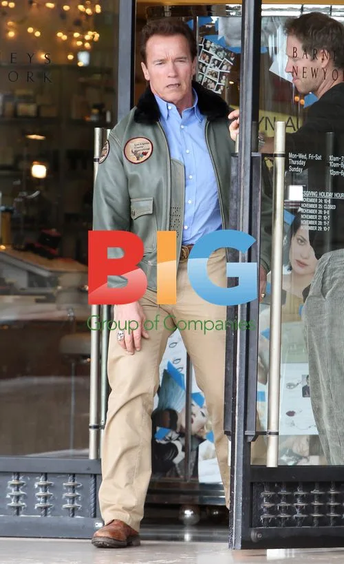 Arnold Schwarzenegger at Barney's