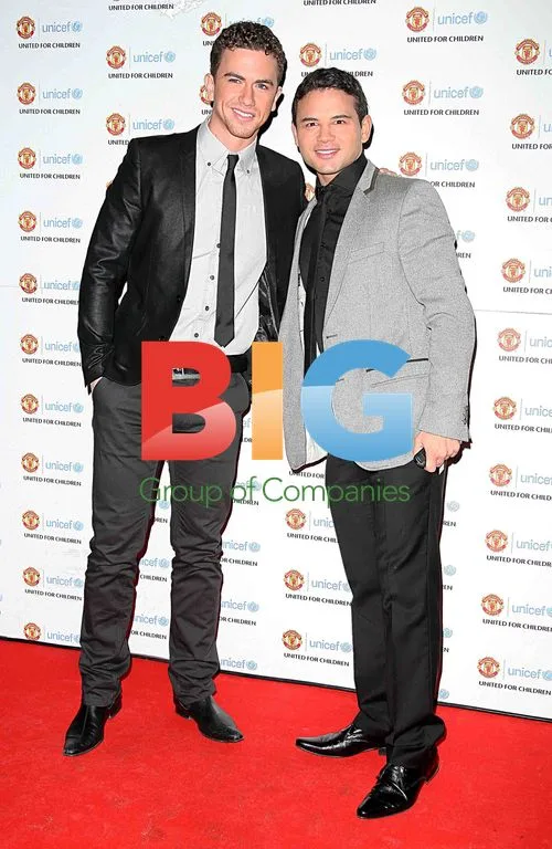 Richard Fleeshman and Ryan Thomas at Manchester United & UNICEF Gala
