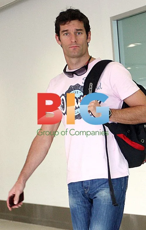 Mark Webber Departs Perth Airport