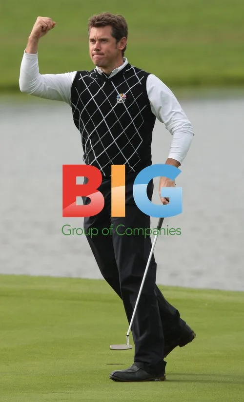 Lee Westwood Celebrates Ryder Cup Win