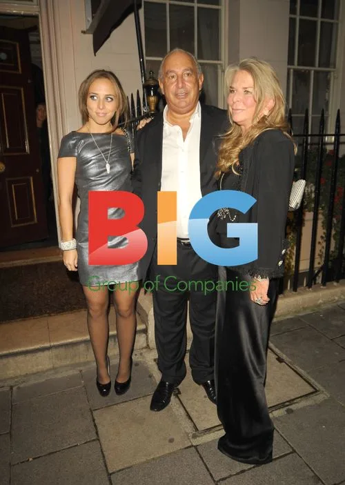 Sir Phillip Green and family at Aspinalls Casino