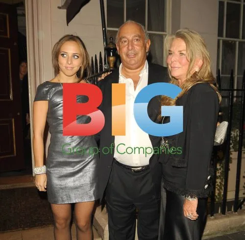 Sir Phillip Green and Family Leaving Casino
