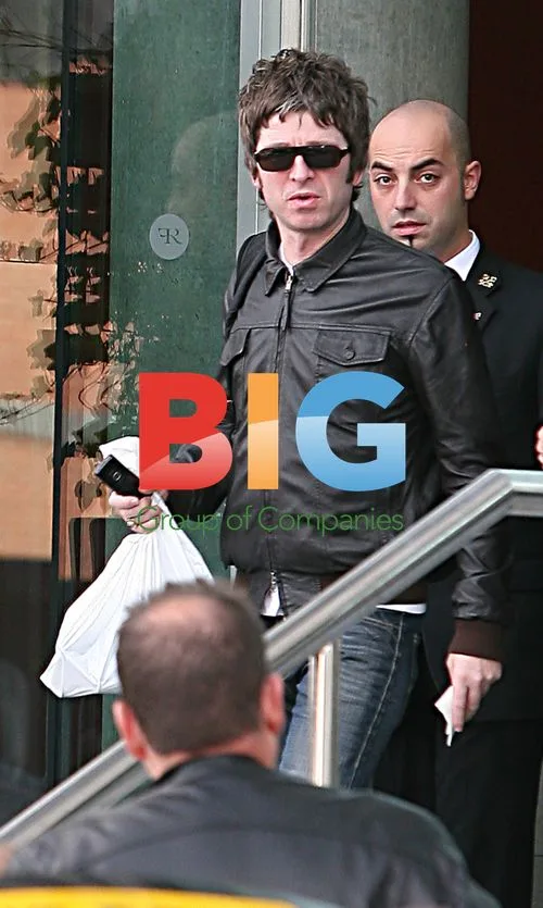 Noel Gallagher Leaving Hotel After Gig