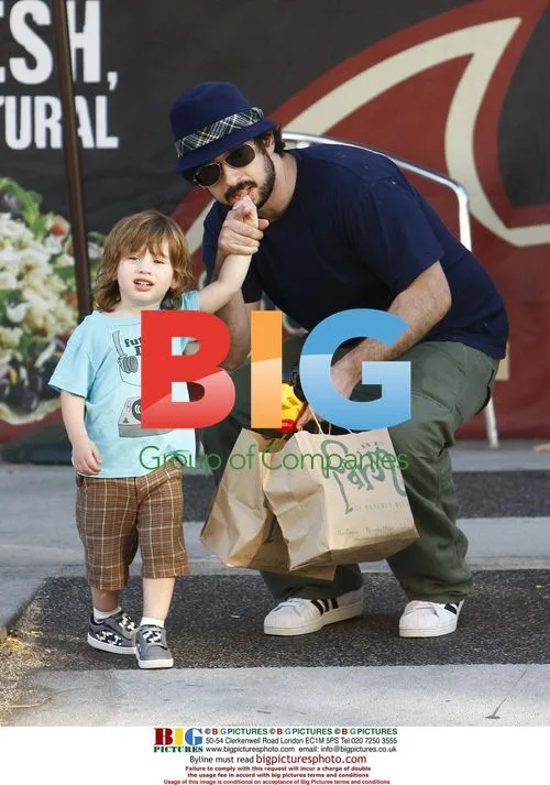 Jordan Bratman and son Max shopping