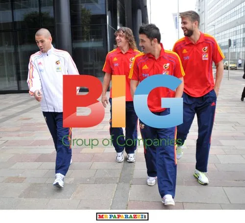 Spain Squad in Glasgow Before Scotland Match