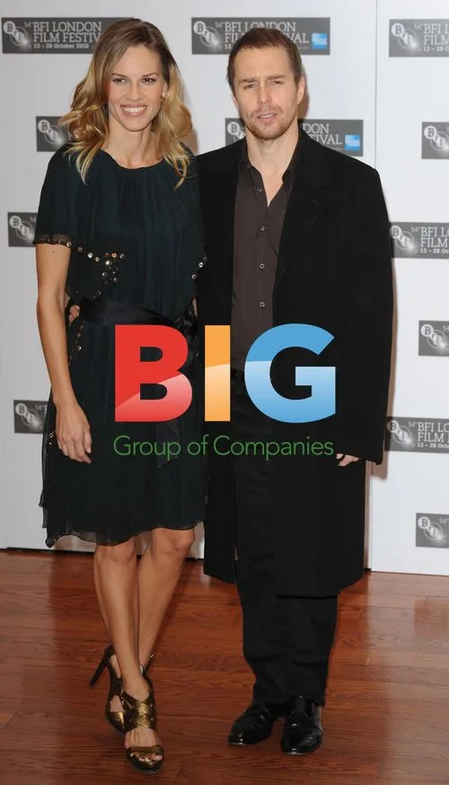 Hilary Swank and Sam Rockwell at "Conviction" Photo Call