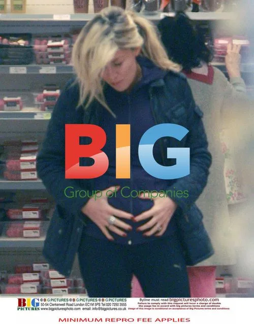 Pregnant model Abigail Clancy out shopping