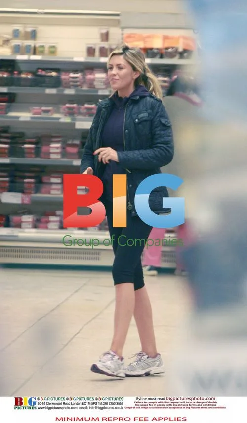 Pregnant model Abigail Clancy out shopping