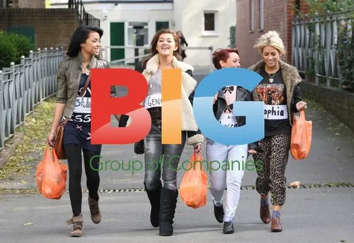 X Factor contestants leaving the studio, London