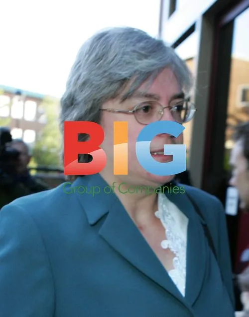 Mary Bale arriving at court