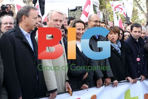 Martine Aubry and Segolene Royal Protest