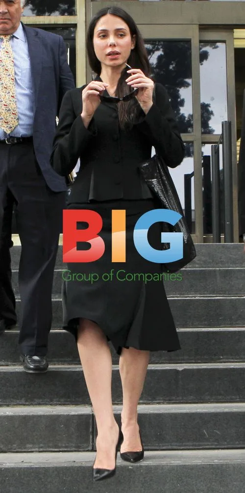 Oksana Grigorieva outside court in LA