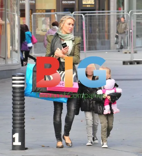 Alex Curran with Daughters in Liverpool