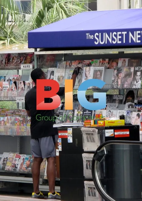 Diddy Shopping for Magazines After Gym