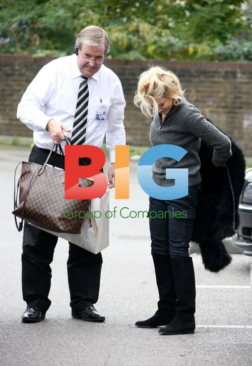 Felicity Kendall with Driver in London