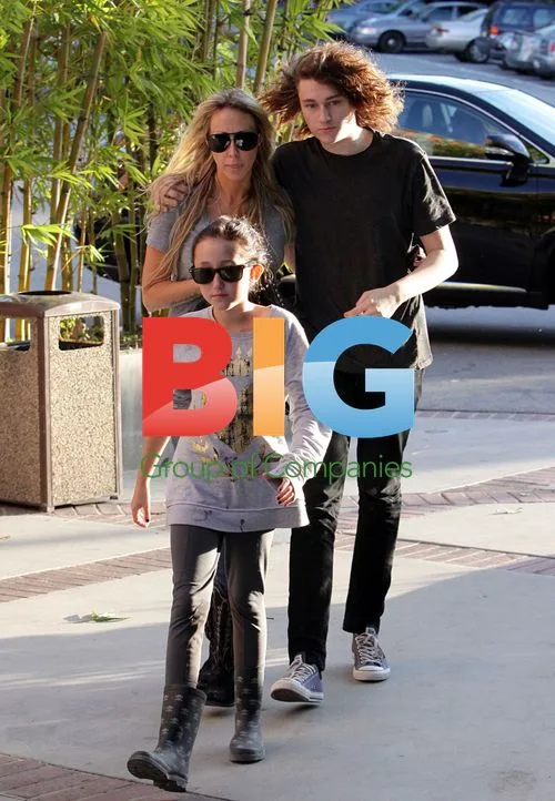 Tish Cyrus and kids arrive at lawyers office