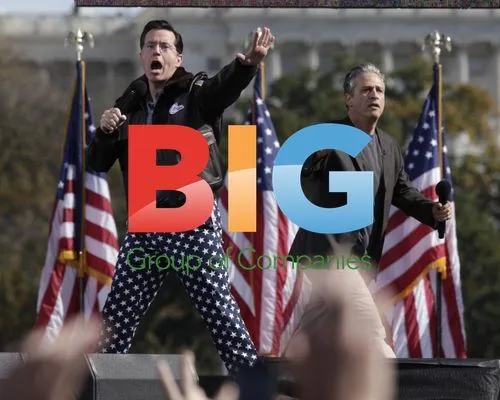 Jon Stewart and Stephen Colbert at Rally to Restore Sanity And/Or Fear