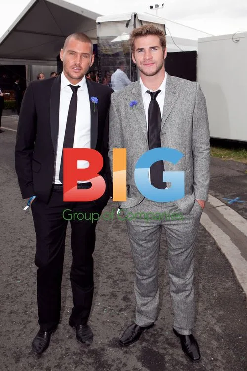 Rhys Uhlich and Liam Hemsworth at 2010 AAMI Victoria Derby Day
