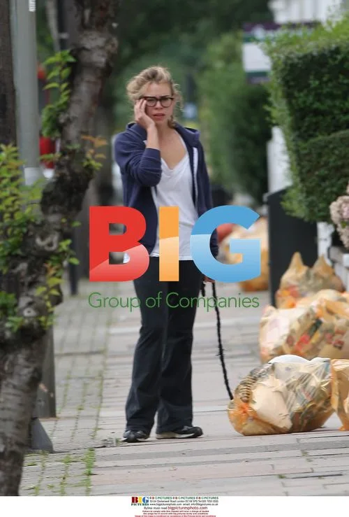 Billie Piper Walks Dog in London