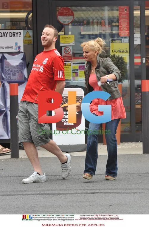Kerry Katona at petrol station with new man