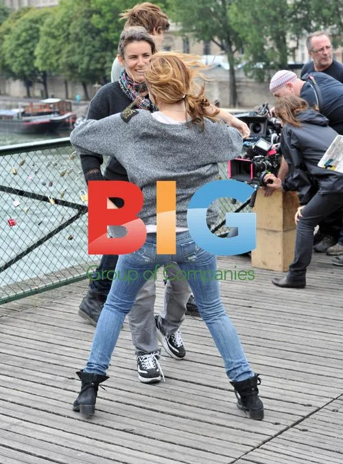 Miley Cyrus, Ashley Greene and Douglas Booth on LOL Set in Paris