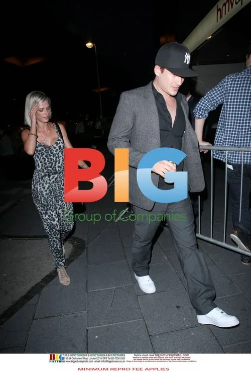 Lee Ryan and Samantha Miller at Ricky Gervais show