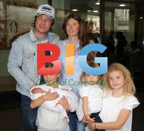 Jamie and Jools Oliver with Family