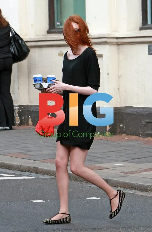 Karen Gillan Braves Windy Weather in London