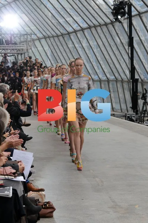 Models walk Katrantzou catwalk in London