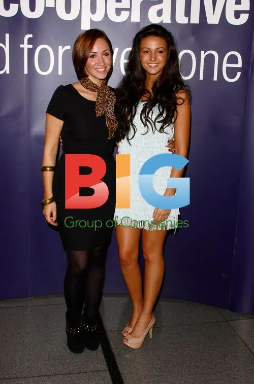 Michelle Keegan and Lucy-Jo Hudson at celebration dinner